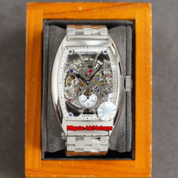 RRF relógios de luxo cintrée curvex 8880 b sg automático mens mecânico assistir esqueleto discar bracelete de aço inoxidável gents relógios de pulso