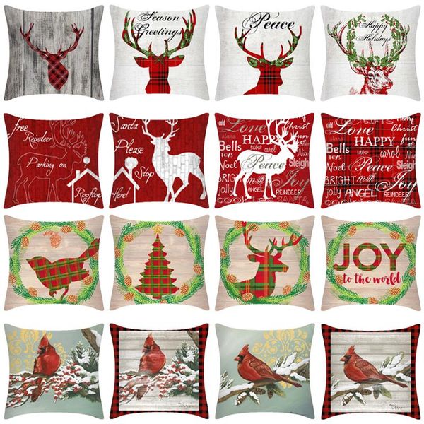 

cushion/decorative pillow canirica christmas case decorations for home cushion cover living room elk decorative pillows decor
