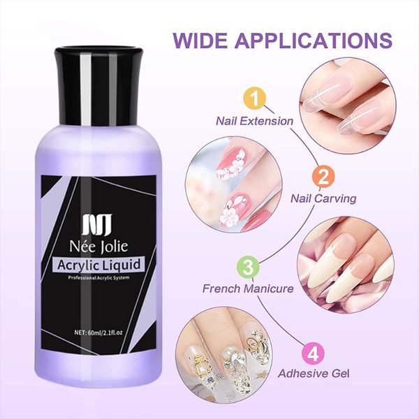 

nail art kits liquid monomer acrylic 20ml/60ml for diy, extension, carving manicure tool