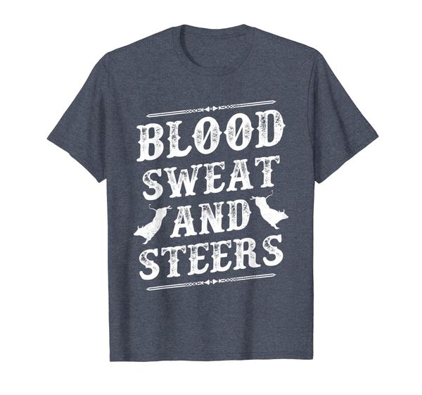 

livestock show. blood sweat and steers t-shirt, White;black