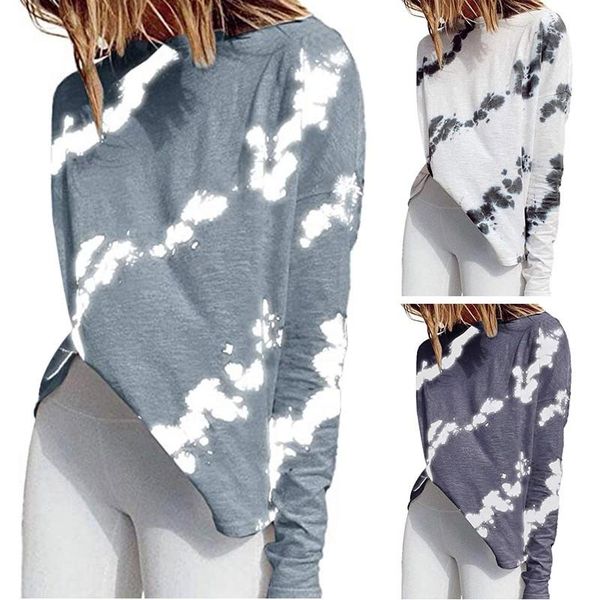 

women's t-shirt t shirt women 2021 spring autumn plus long sleeve round neck printing, White