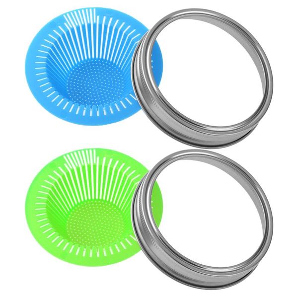 

2pack 86mm wide mouth mason jar screen sprouting strainer lid kit for for wide mouth jars strainer screen seed sprouting