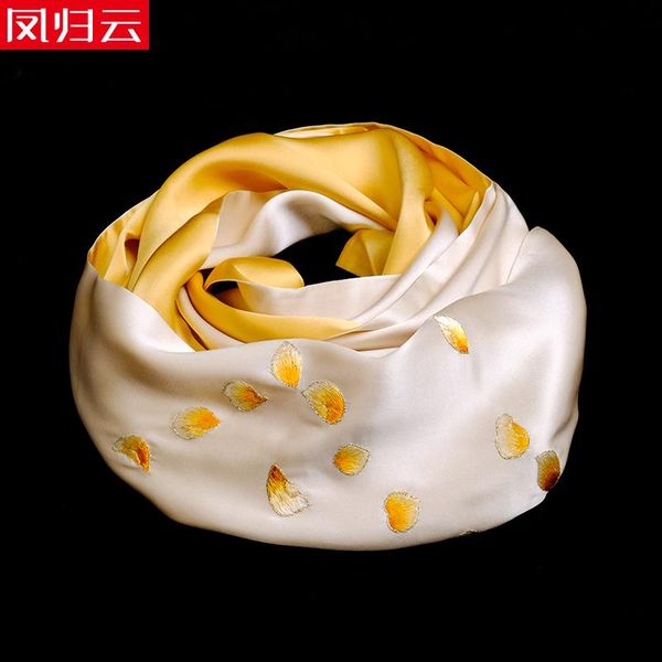 

scarves style handmade silk scarf for women spring and autumn shawl, Blue;gray