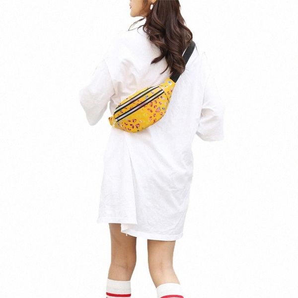 

new arrival women's fashion waist packs personalized rock colorful print pu leather belt bags ladies flashing nerka fanny packs j7zd#