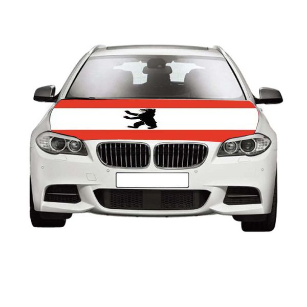 

berlin state flags car hood cover 3.3x5ft 100%polyester,engine elastic fabrics can be washed, car bonnet banner