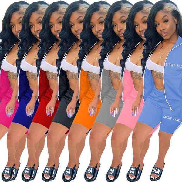 

women's tracksuits european and american fashion letter embroidery zipper sports two-piece suit, Gray