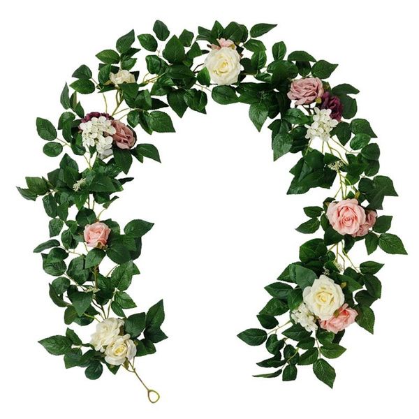 

rose vine artificial rose garland roses ivy fake hanging flower for wedding wall bedroom garden home decor