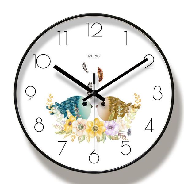 

wall clocks 12 inch chinese style silent clock simple personality modern design living room retro charts