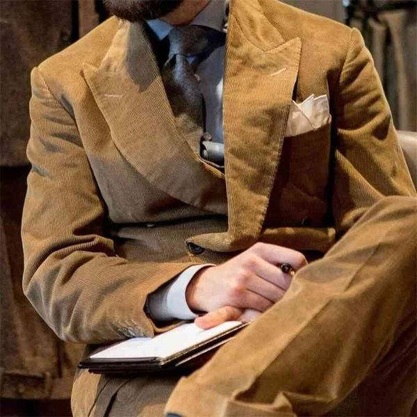 

men's suits & blazers more recent haphazard brown velvet male suits groom ball blazer attire wedding dress tuxedo office jacket + pants, White;black