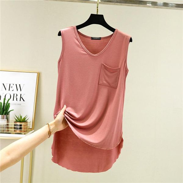 

camisoles & tanks summer soft modal women tank fitness sleeveless sports t shirt casual lady streetwear camisole singlets with poc, Black;white