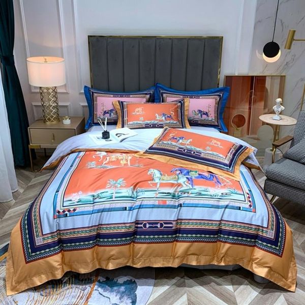 

bedding sets 100s egyptian cotton set, chinese style animal silk soft and comfortable quilt cover four-pie