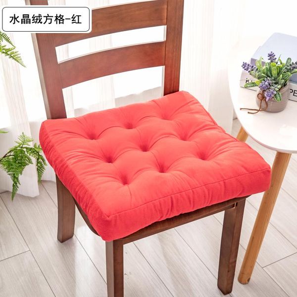 

chair covers 10cm thick solid color square cushion 38x38/43x43/48x48cm office sofa tatami decoration seat