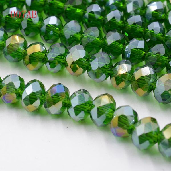 

czech rondelle faceted crystal glass bead jewelry making necklace spacer loose beads diy for bracelet 4 6 8 mm ab color