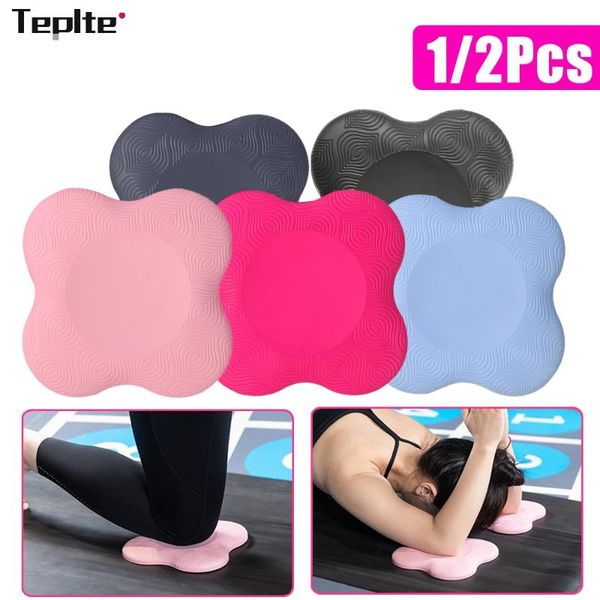 

teplte multifunctional yoga knee pad pressure-resistant thicken elbows hands wrist cushion support for plank fitness, Black;gray