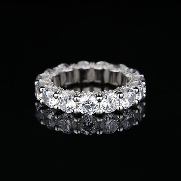 

cluster rings 100% 925 sterling silver simple and creative round cut 5a zircon ring rope design, exquisite jewelry wholesale, Golden;silver