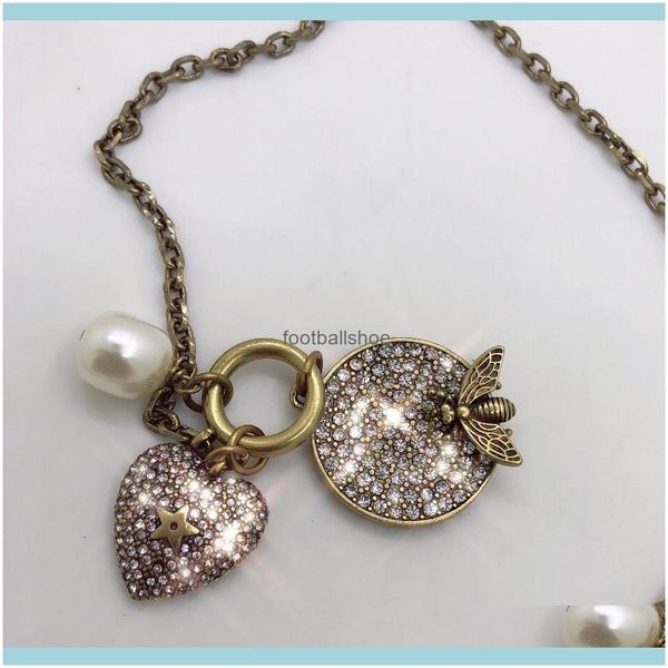 

& pendants jewelry luxury necklaces designer bronze vintage exquisite gift ladies diamonds pendant pearls party fashion aaaaa official repro, Silver