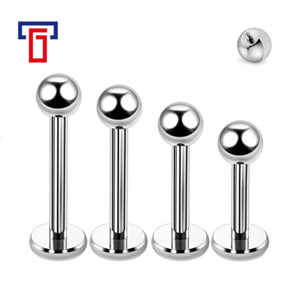 

titanium alloy 6-14mm internal lip rod pointed cone ball tongue flat bottom rod human body puncture jewelry