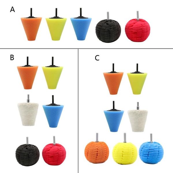 

care products cone sponge pads ball hub polishing wheel buffing car beauty waxing 6xdb
