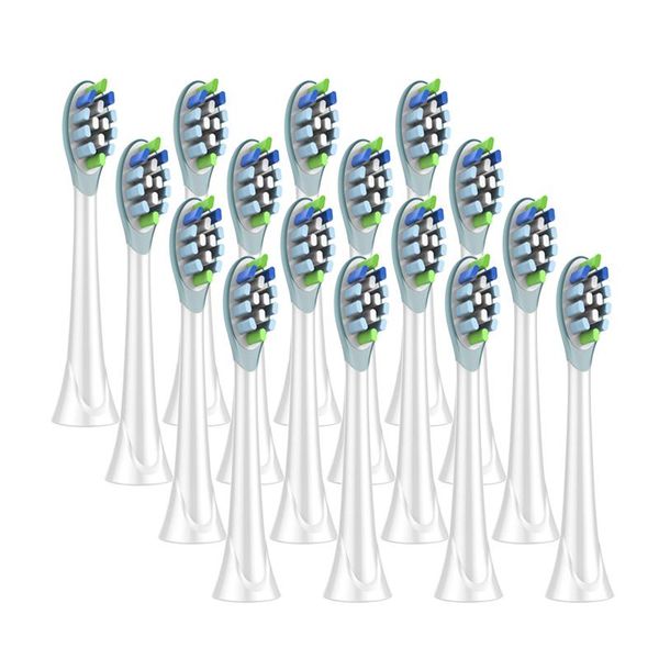

smart electric toothbrush 16pcs/lot replacement heads for nbhbj diamondclean hydroclean black hx9054p tooth brush