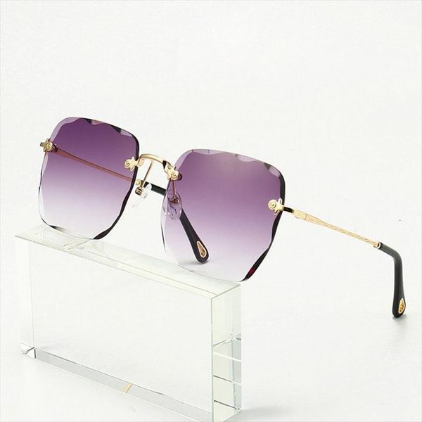 

frameless trimmed ladies sunglasses gradient color womens rays sun glasses women fashion uv400, White;black
