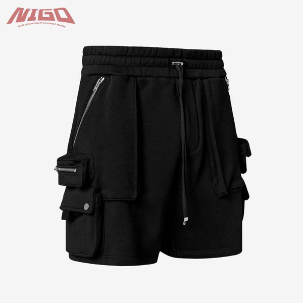 

men's shorts nigo amr 21ss tactical cargo sweatshorts #nigo327, White;black