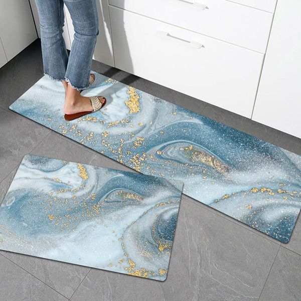 

bath mats 2pcs/set pvc durable non-slip foot mat household bedroom corridor kitchen floor pad grease proofing waterproof decor room
