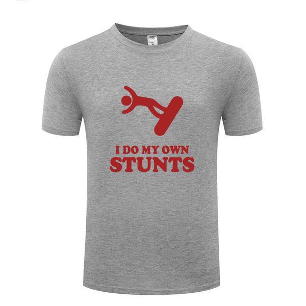 

men's t-shirt i down my own sticks - stumpman falling off snowboard, White;black