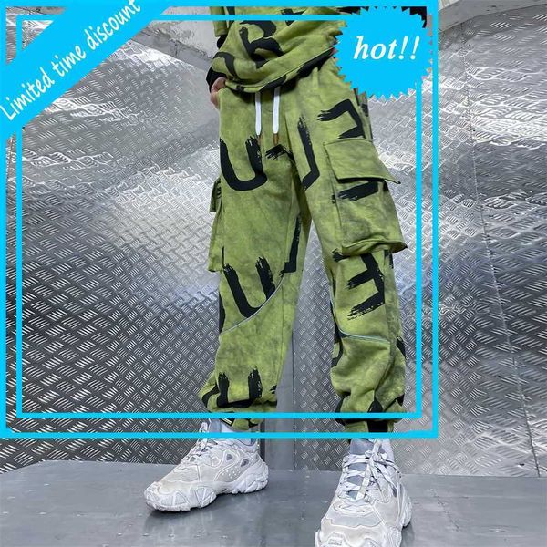 

casual graffiti pant man hip hop streetwear trousers cotton oversize jogger pants sweatpants men white, Black