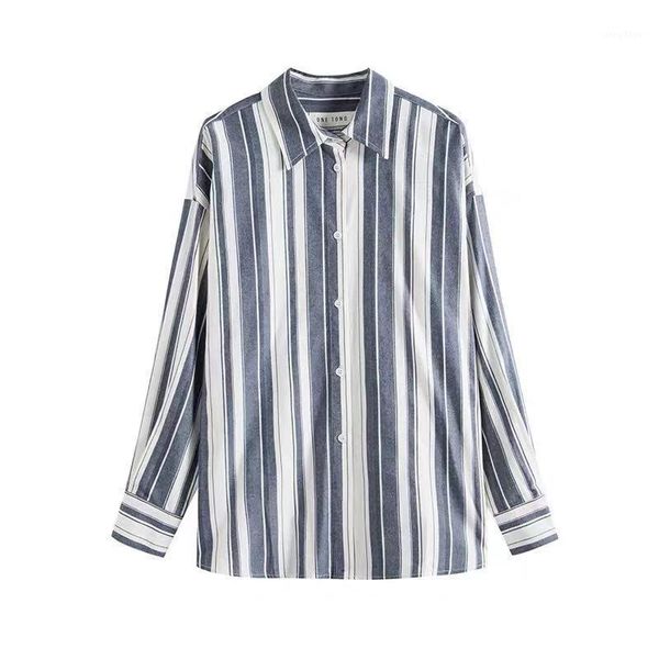 

arrival autumn korea fashion women long sleeve loose striped shirts all-matched casual cotton blouse female blusas s401 women's blouse, White