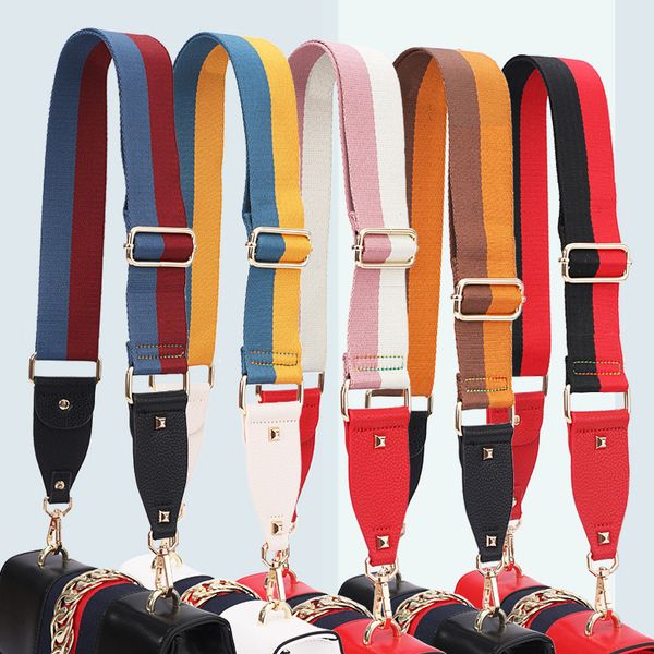 

custom/wholesale adjustable shoulder strap thickened canvas bag strap women handbags accessories decorative wide belts c0225, Black