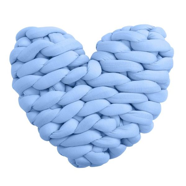 

pillow heart-shaped cushion solid color pad sofa knitted chunky super bulky decorative cotton 500g