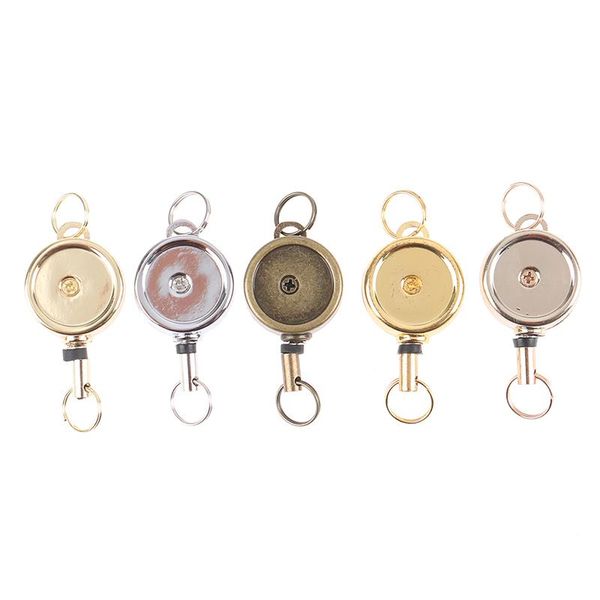 

card holders 1pc id name badge holder clip retractable reel ic, Brown;gray