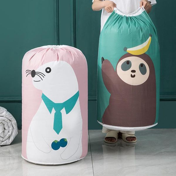 

clothing & wardrobe storage cartoon collapsible bag beam port transparent organizer clothes blanket baby toy basket container quilt travel b