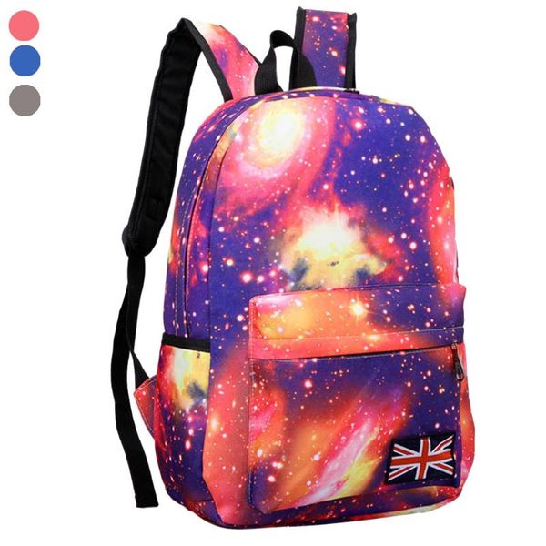 

backpack women's mens canvas galaxy pattern travel leisure bags school bag