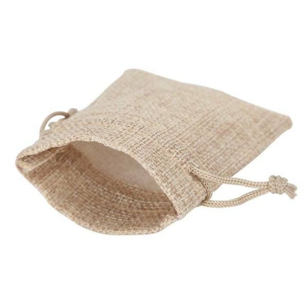 

gift wrap small burlap linen jute sack jewelry pouch drawstring wedding mini bags 2021 arrival