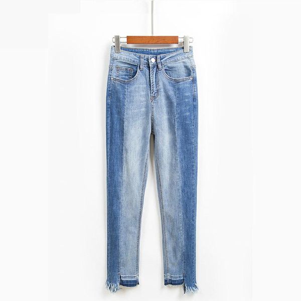 

women's jeans women denim trousers high waist belt casual pencil pants spring summer autumn arrival big size, Blue
