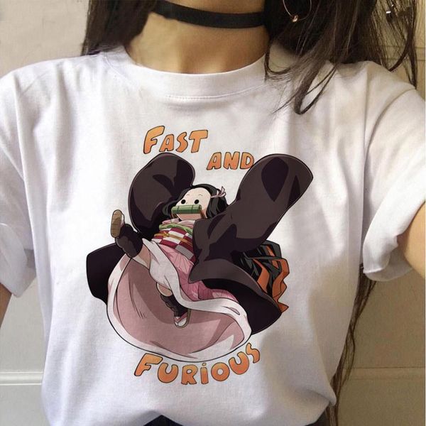 

cute japanese anime print women t shirt summer casual short sleeve t-shirt ladies white tshirt o neck tee fashion shirts