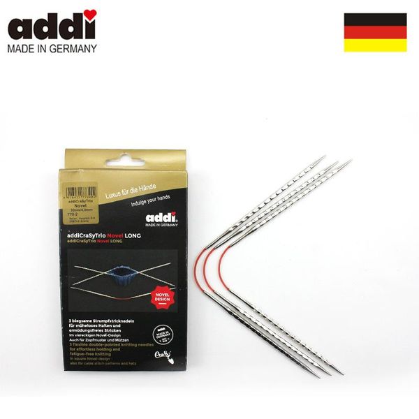 

addi 770-2-30cm 3piece addi crasytrio needle set circular knitting needles socks/sleeve diy needle arts crafts, Black