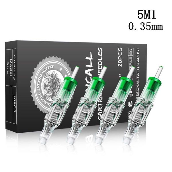 

tattoo needles cartridge 20pcs 5m1 disposable sterilized needle for machines grips supplies