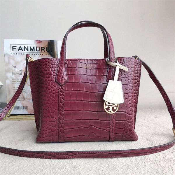 

purses new cowhide women's classic crocodile shopping hand simple shoulder bag 74594