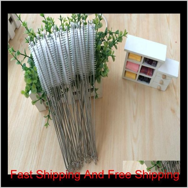 

19cm * 5cm * 8mm 1000 piece stainless steel wire straw cleaner cleaning brush straws cleaning qyliwf sports2010