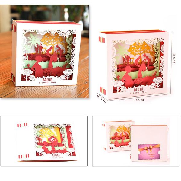 

3d mothers day pops up cards beautiful flowers card anniversary gifts card thank greeting for mother gr5