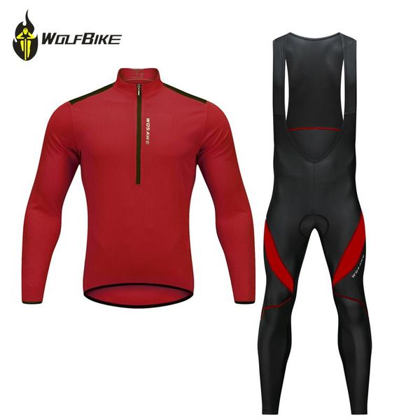

racing sets wosawe long sleeve cycling jersey set spring mtb bike wear clothes ropa bicycle clothing, Black;blue