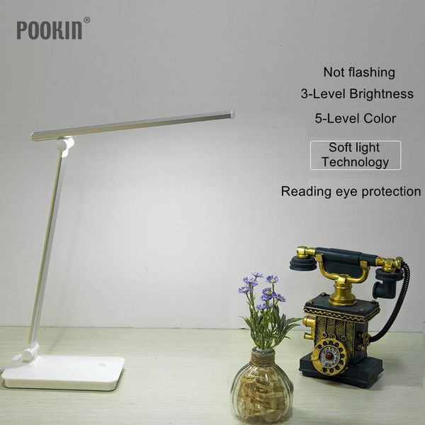 

2021 new multifuncional dobrvel olho-protegido longa vida pode ser escurecido lmpada de mesa led luz 3-nvel brilho 5-nvel cor rrtp
