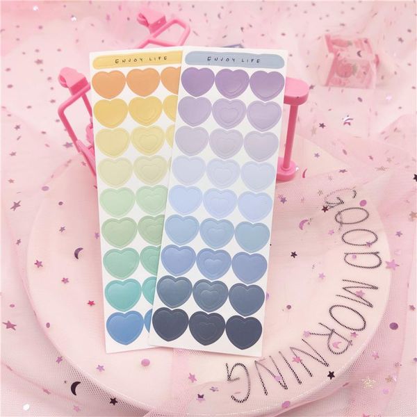 

54pcs/pack fashion heart love candy colorful sticker diy craft scrapbooking junk journal planner decorative stickers