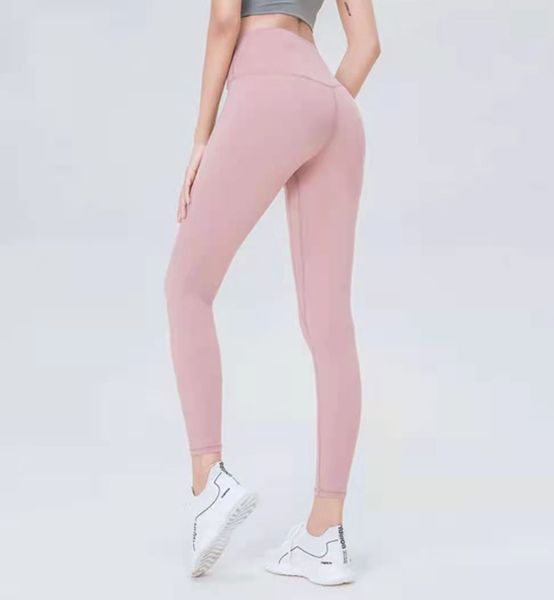 

new nude yoga pants women's buttock lifting without embarrassment line lu high waist fitness tight capris66
