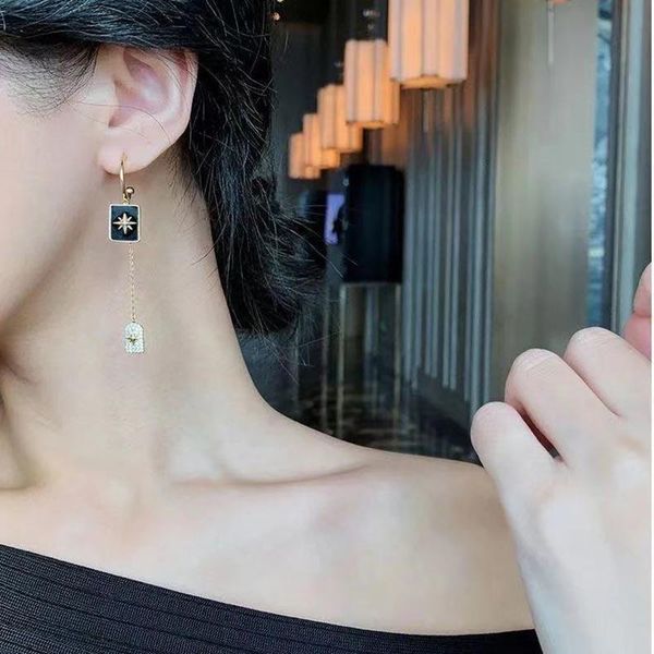 

dangle & chandelier yaologe 2021 trend gold color square drop earrings for women geometric alloy fashion party jewelry brincos wholesale, Silver