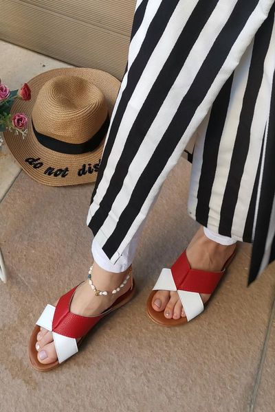 

slippers white red women 's 9999-19-100235, Black