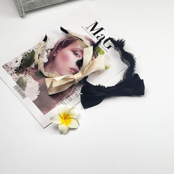 

hair accessories girly style bowknot hairpin headband net infrared out broad-brimmed broken headgear female