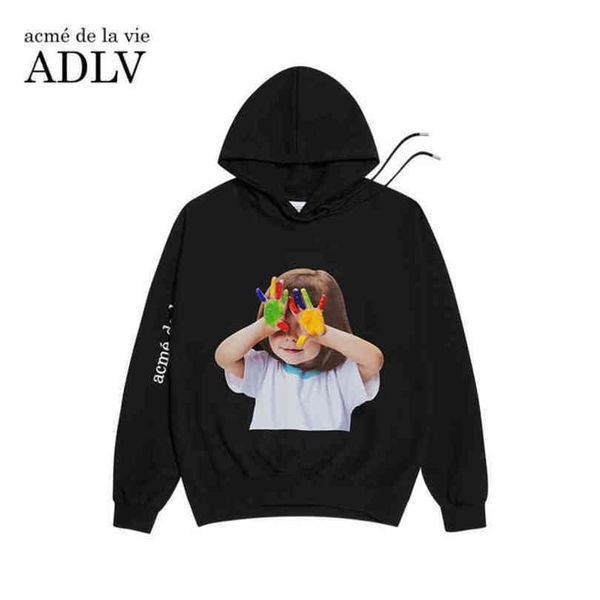 

adlv new fashion couple jas travel drag forced loose trui girl boy, Black
